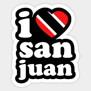 I Love San Juan | Visit Trinidad | I Love Trinidad And Tobago | Trinidad Slang Sticker